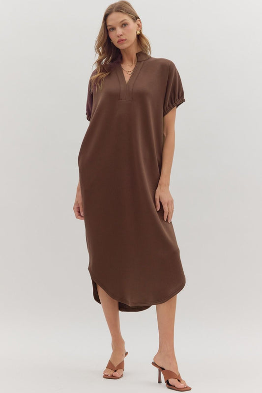 Expresso Short Sleeve Midi Dress