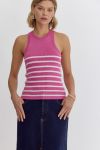 Pink Stripe Tank Top