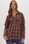 Mocha Flannel Shirt Ladies