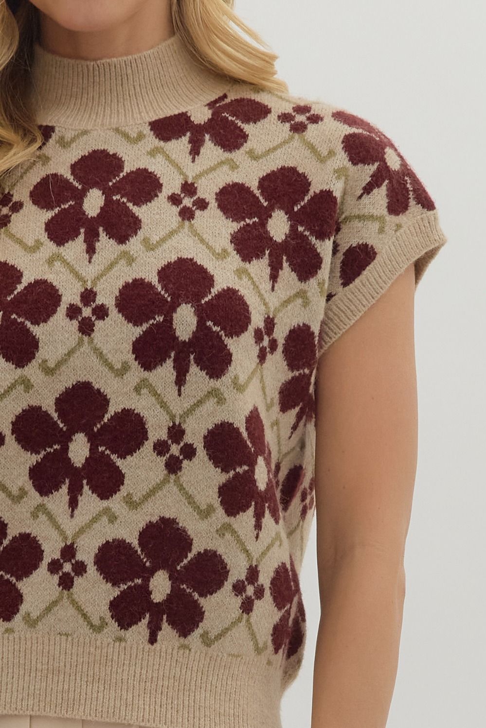 "Falling Petals" Sweater Top