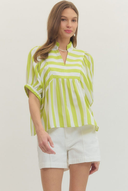 "Lime Stripe" Top