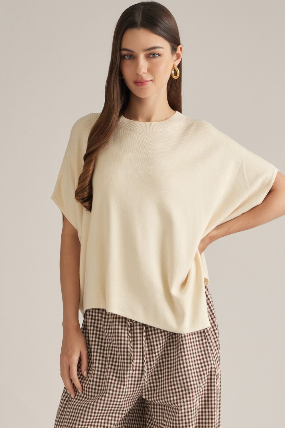 poncho sleeve sweater top