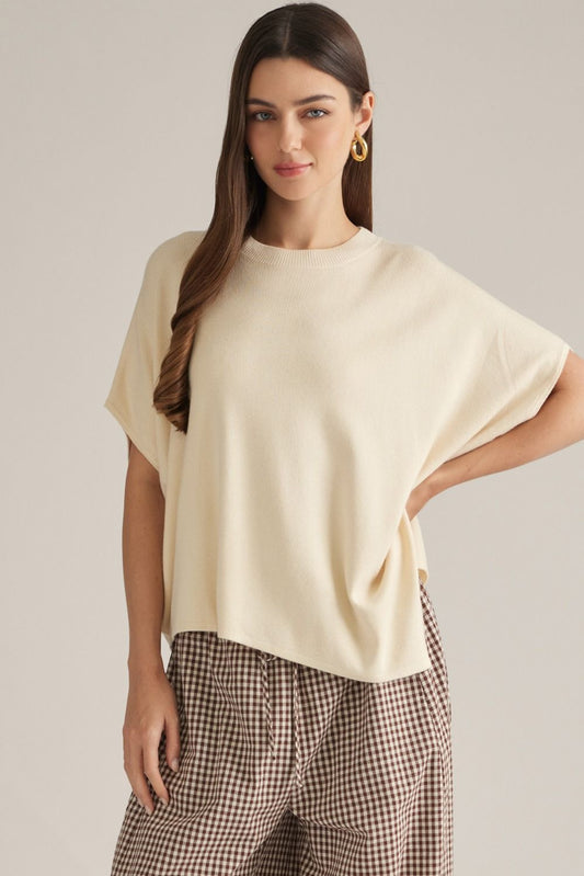 poncho sleeve sweater top