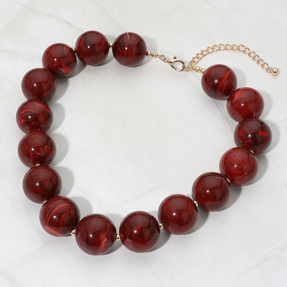 Bordeaux Beauty Necklace