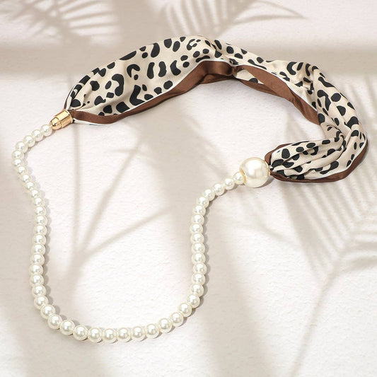 Safari Pearl Scarf Necklace
