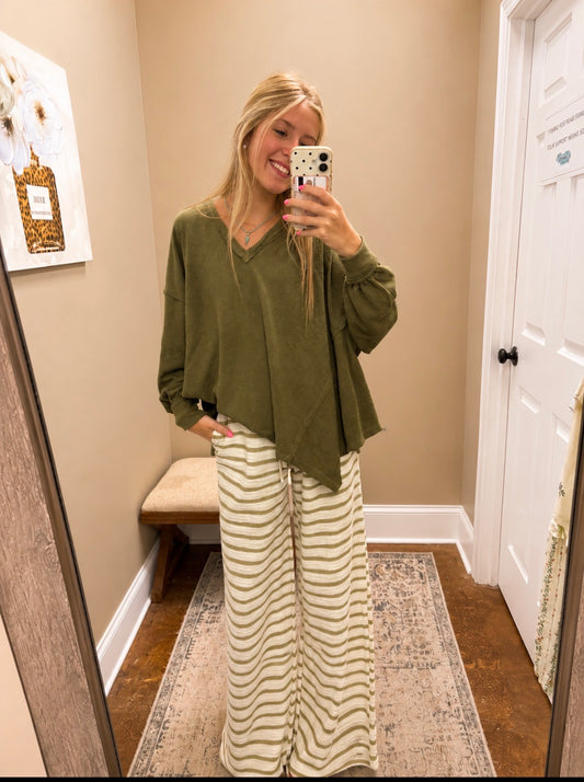 Olive Green Top