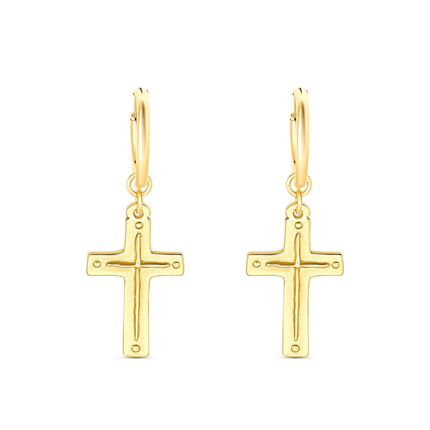 Earring (Original/Gold) Hoop - Cross / Titus 3:4-5a