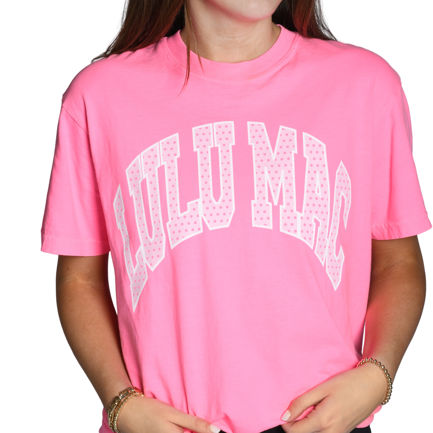 Polka Dot Adult Neon Pink CC Tee