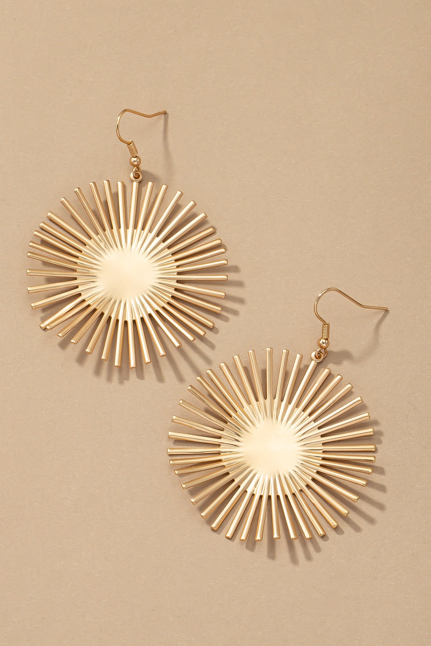 Metal Stamping Disk Earrings