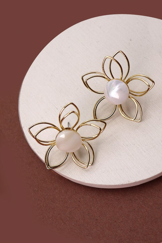 "Opal Flower" Earrings