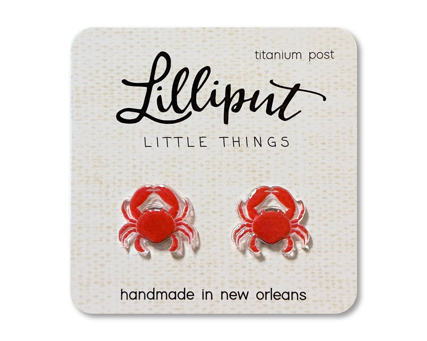Crab Earrings // Blue Crab Earrings // Red Crab Earrings