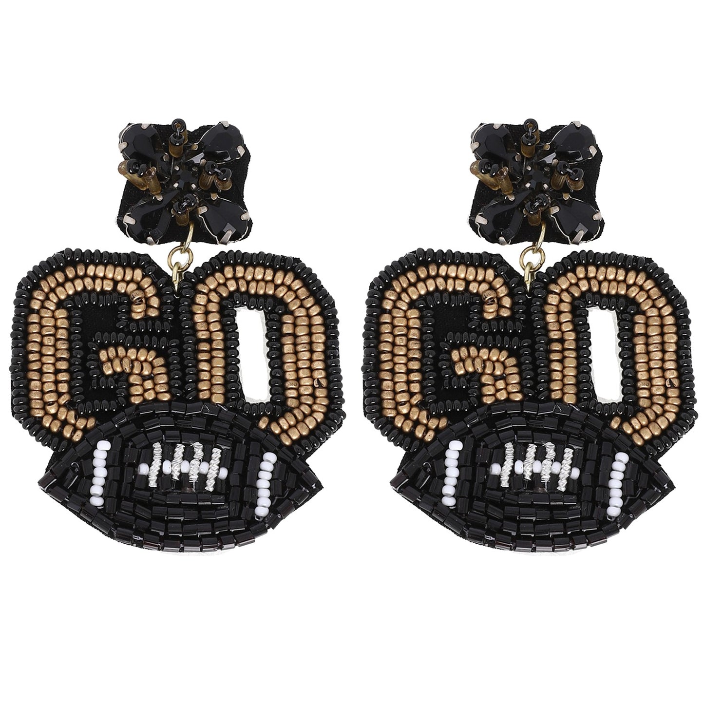 "Go Black and Gold" Earrings