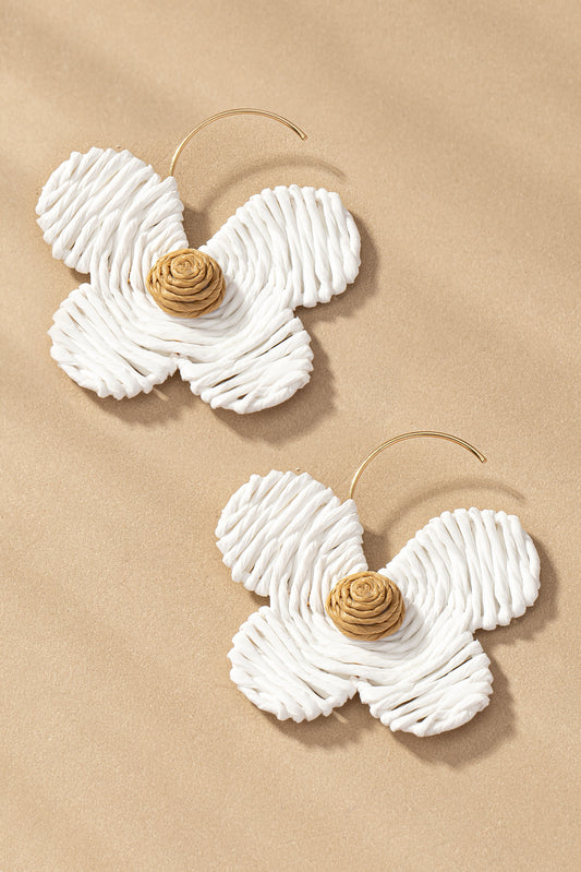 "Raffia Flower" Earrings