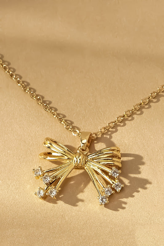 "Brass Bow" Necklace
