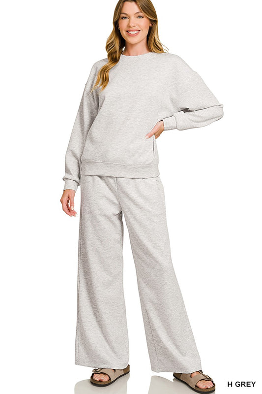 Scuba Crewneck Pullover & Pants 2 Pieces Set