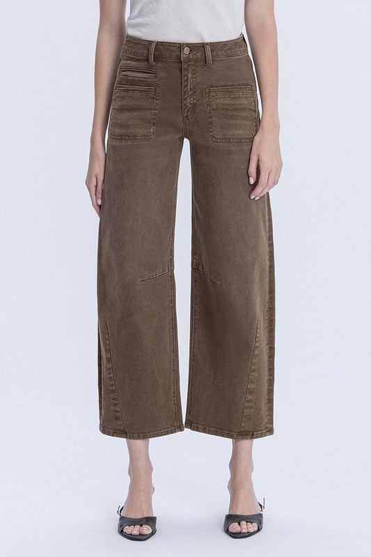 Brown Barrel Jeans