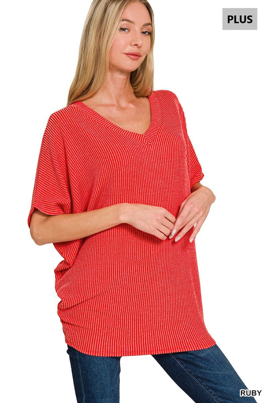 "Rippin Red" Bat wing top