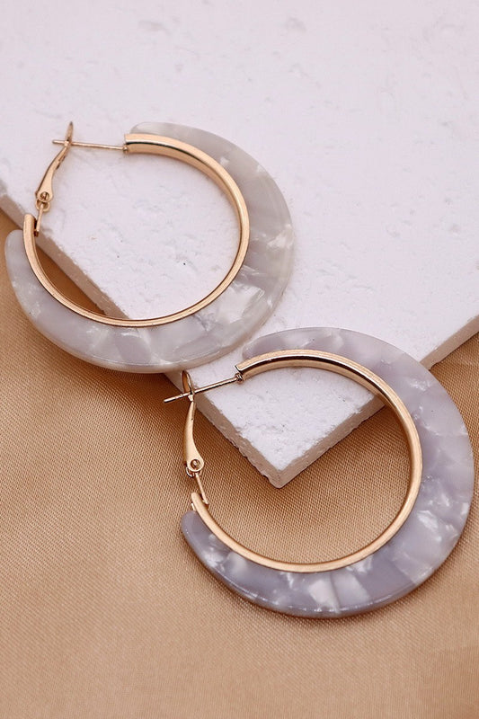 Tortoise Shell Hoop Earrings