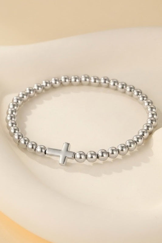 Silver Cross Bracelet