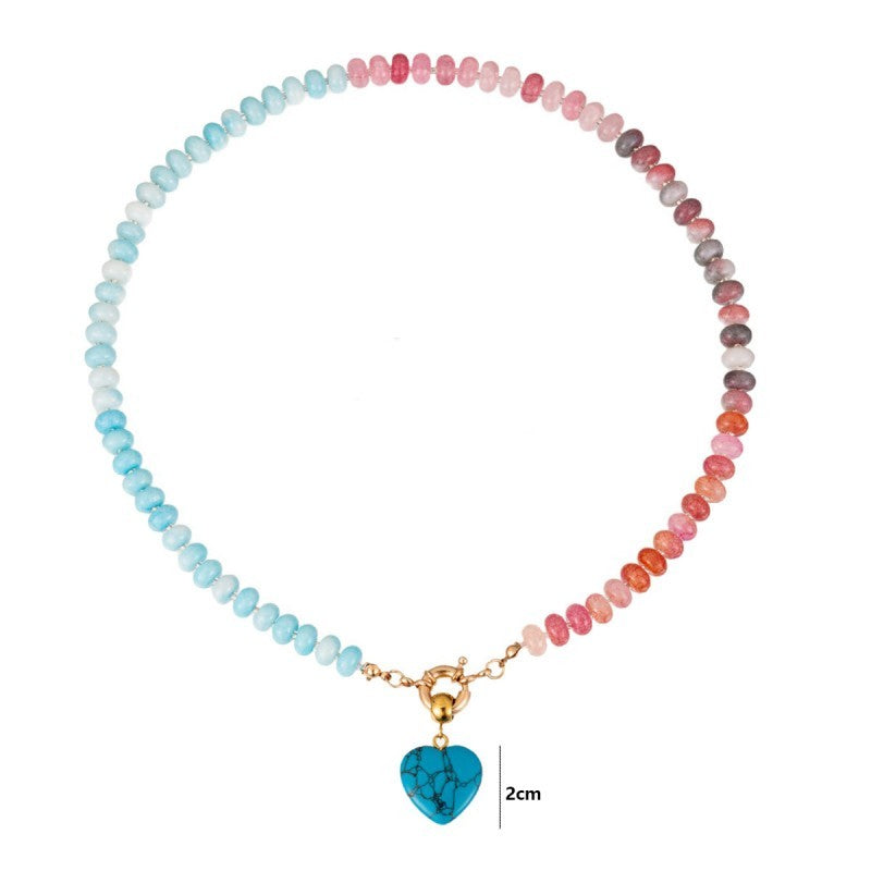 Natural Stone heart Necklace