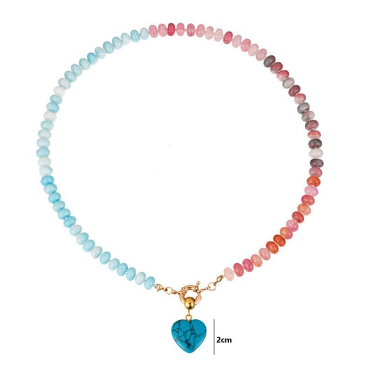 Natural Stone heart Necklace