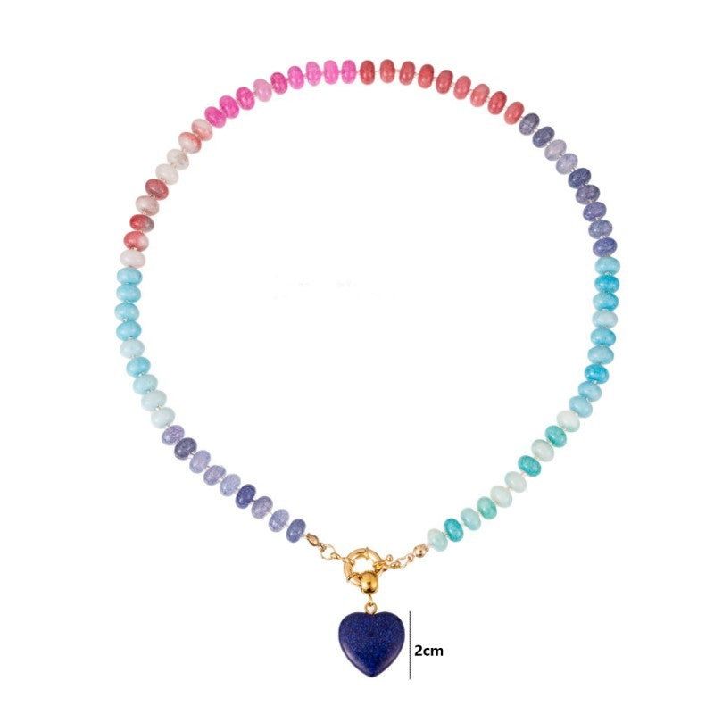 Natural Stone heart Necklace