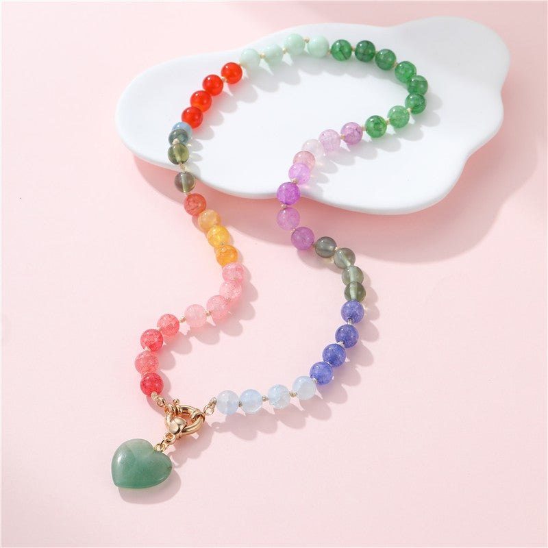 Natural Stone heart Necklace