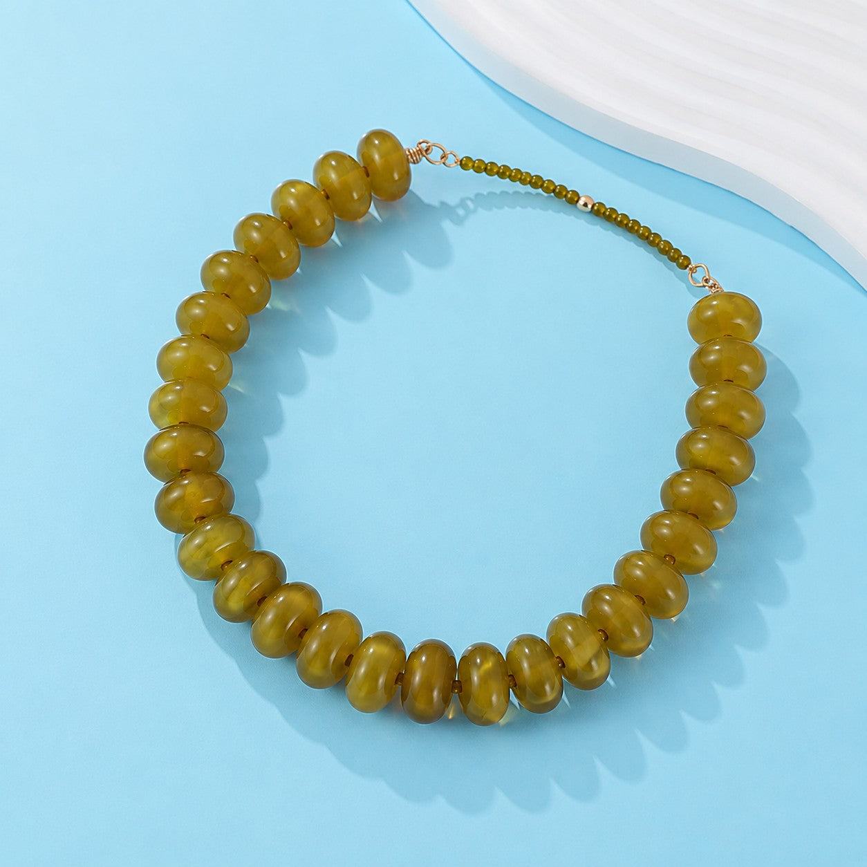 Chunky Beaded Natural Swirl