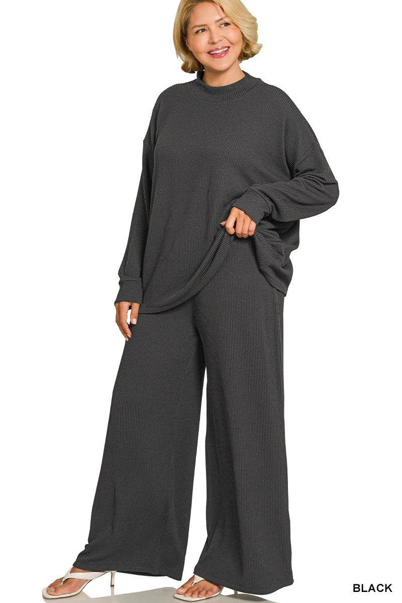 Curvy Mock Neck Set