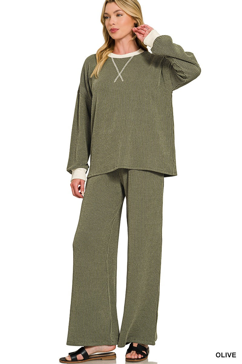 Raised Rib & Pants Set