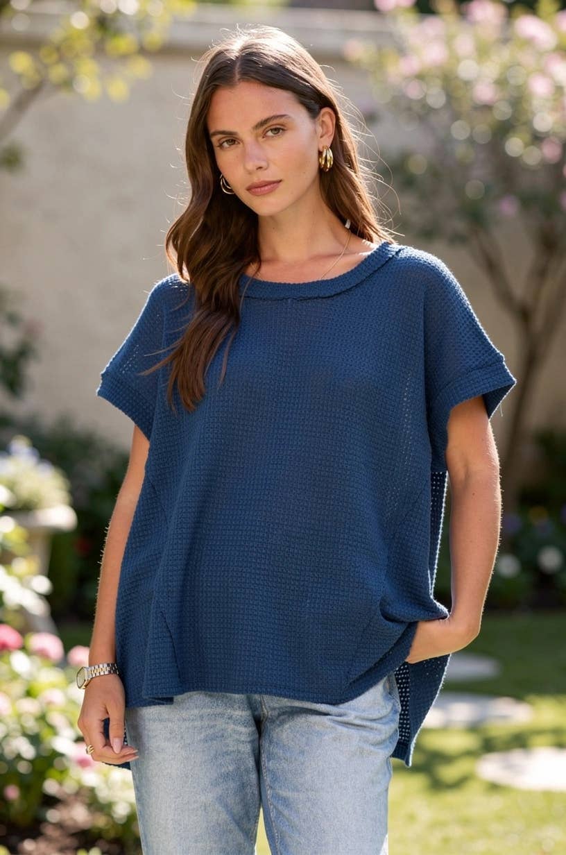 Crochet Knit Poncho Top