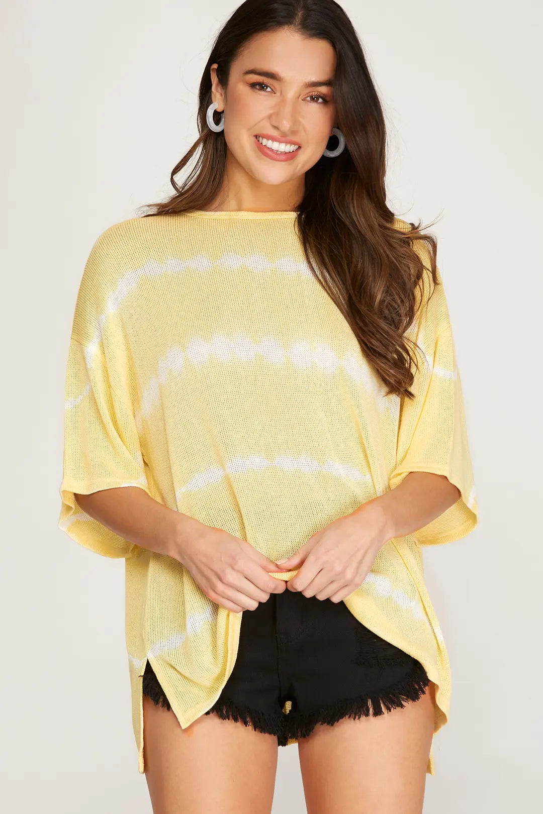 Yellow tie dyed shirt