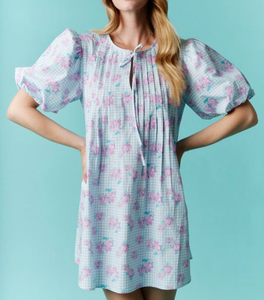 Gingham & Floral Dress