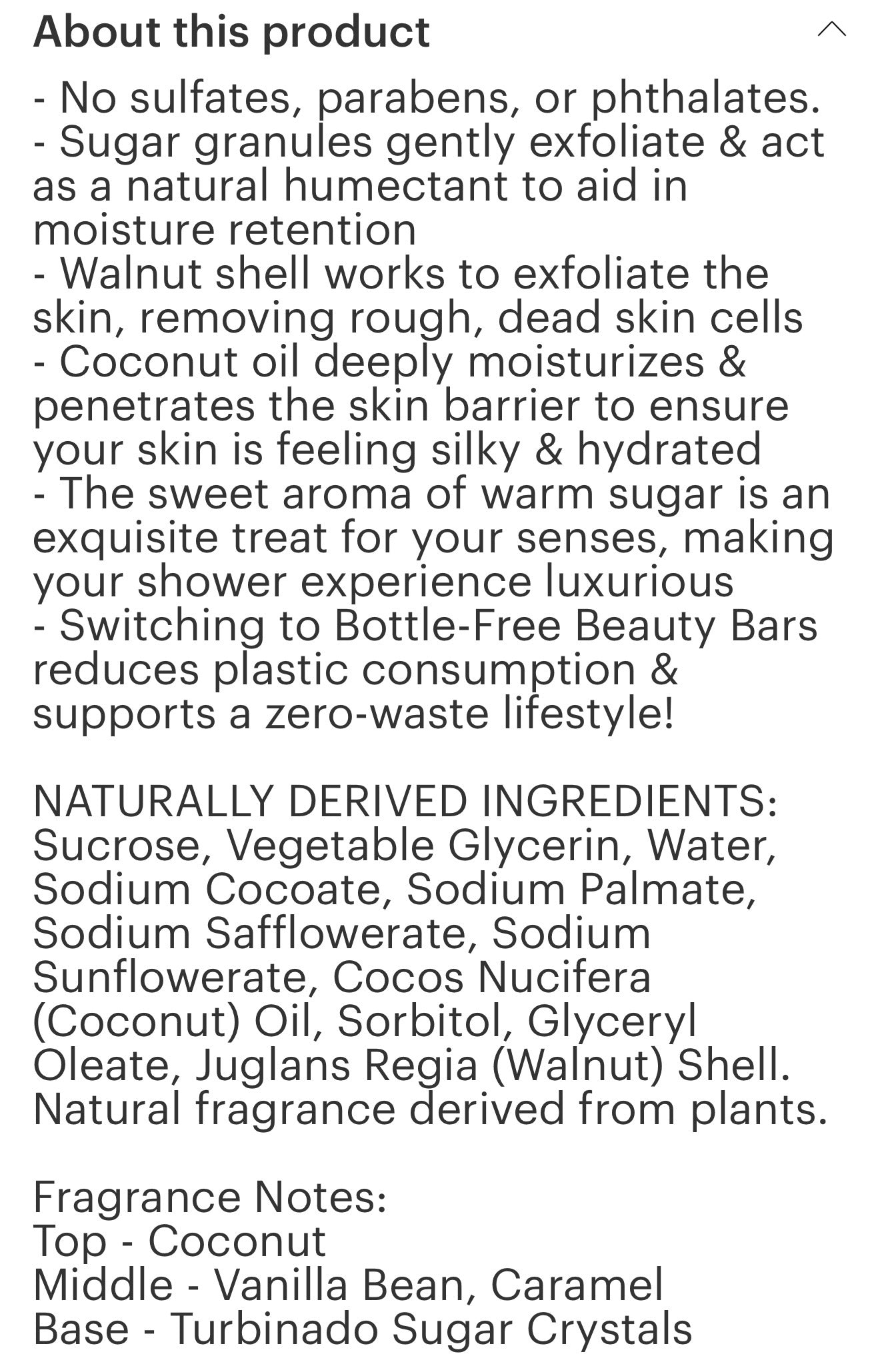 Sugar Exfoliating Body Bar