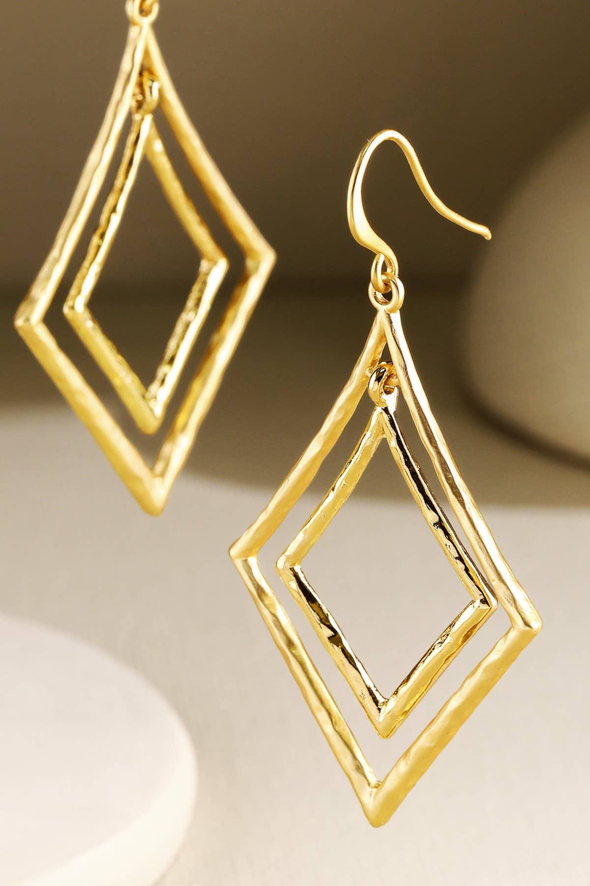 Rhombus Metal Dangle Drop Earring