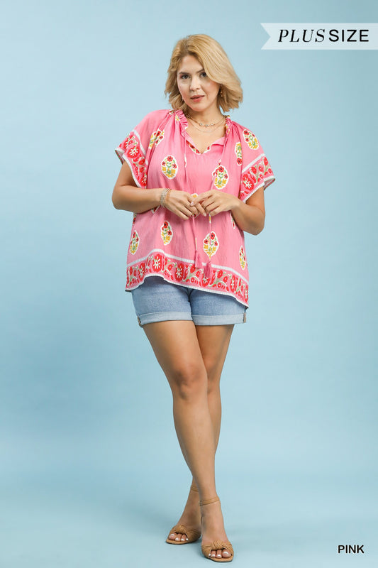 Boho Bloom Border Top