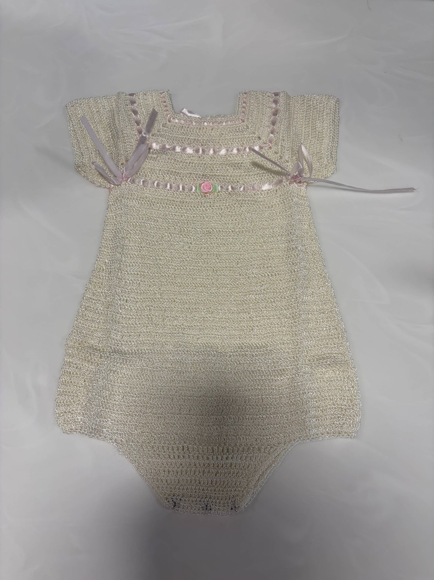 Sweet Blossom Heirloom Bubble - Off White (0-3M)