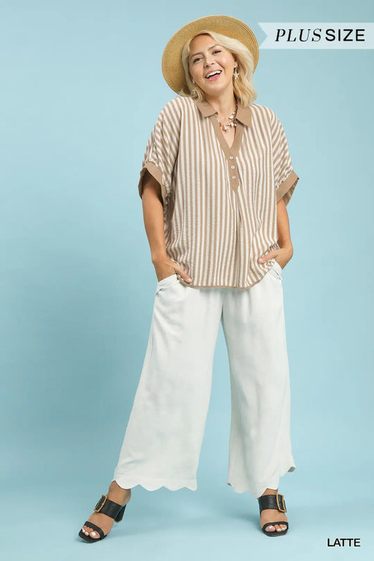 Stylish Stripes Curvy Top