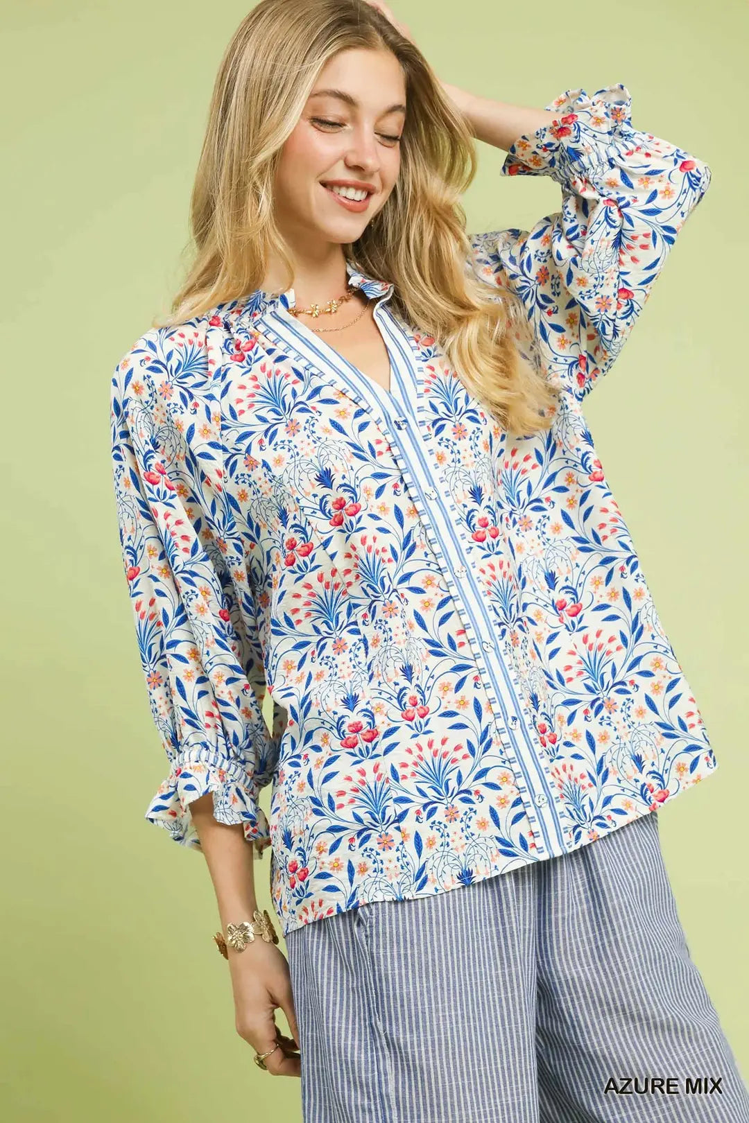 Azure Mix Blouse