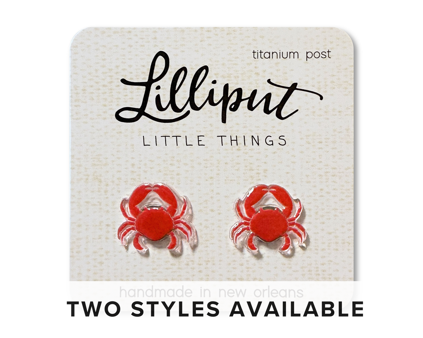 Crab Earrings // Blue Crab Earrings // Red Crab Earrings