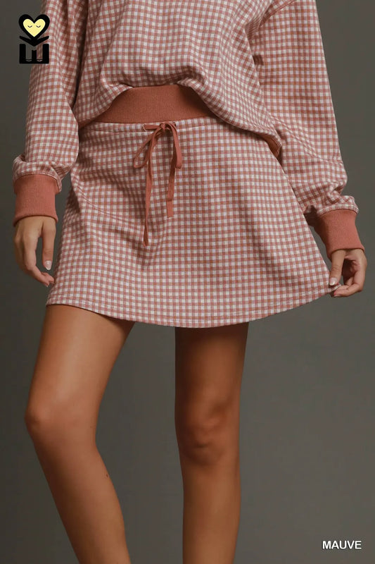 Gingham Skort