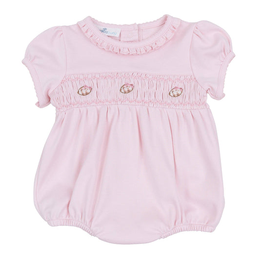 Tiny Tailgater Smocked Bubble - Pink