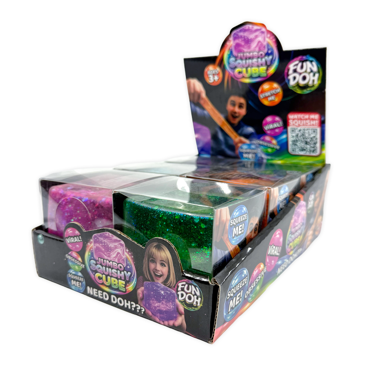 Fun Doh JUMBO Squishy Cube Assortment - 6/Display