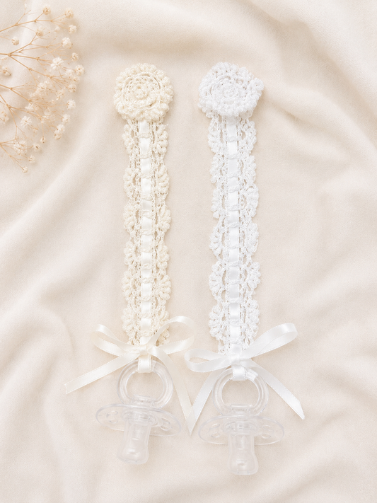 Scallop Tie Pacifier Clip