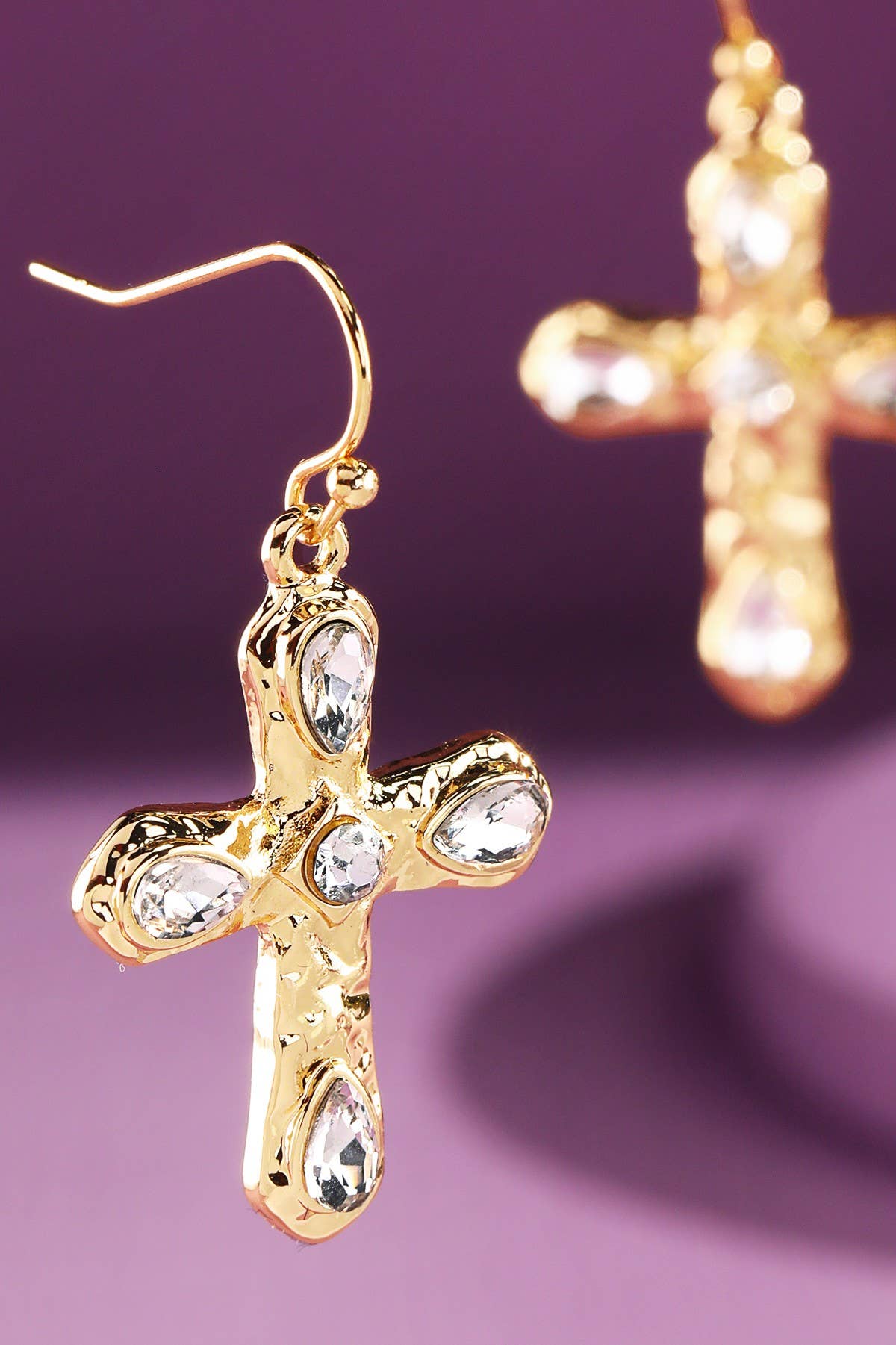 Cross Fishhook Earring
