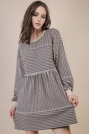 Mocha Stripe Dress