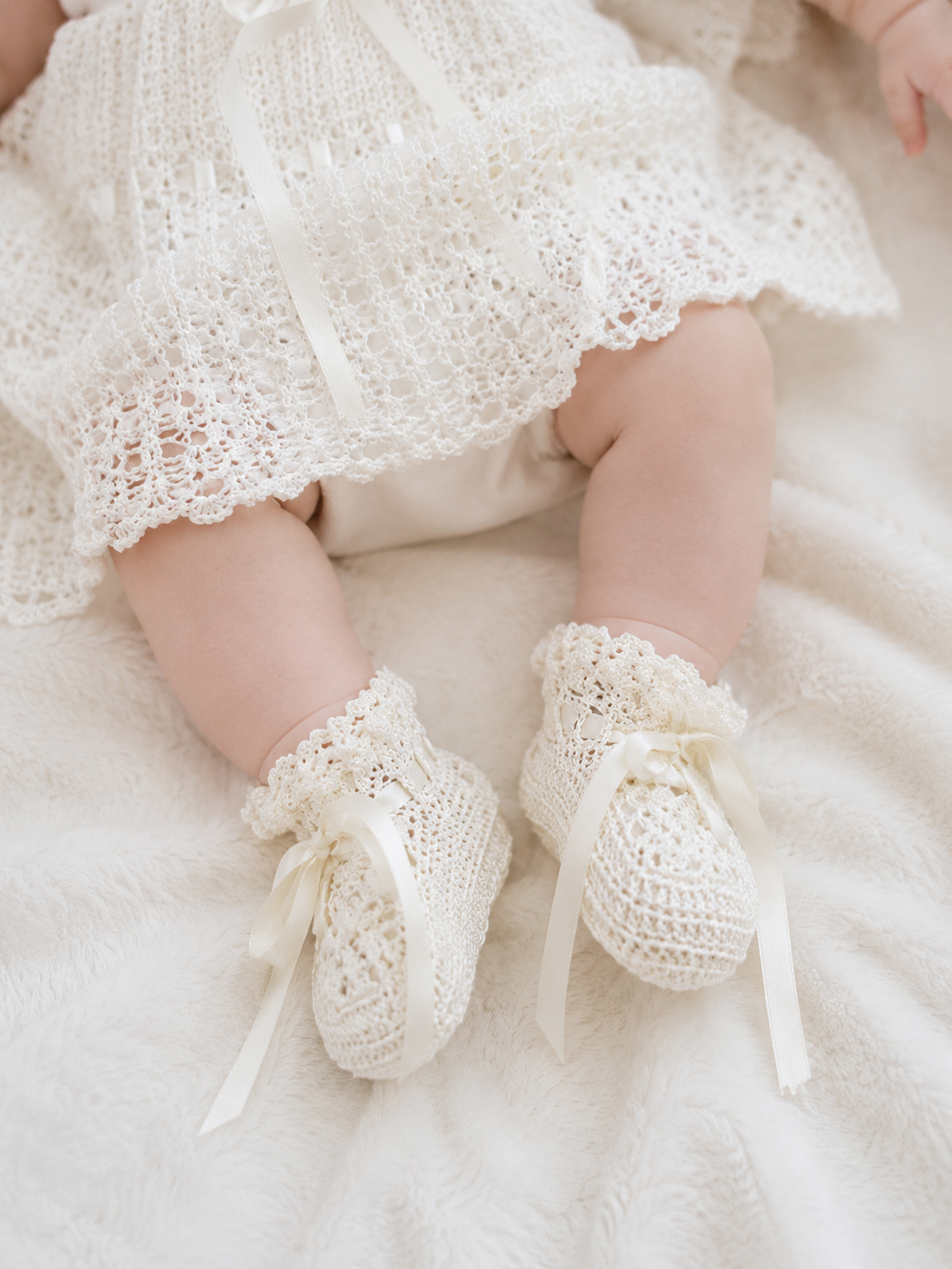 Precious Pearl Heirloom Baby Booties