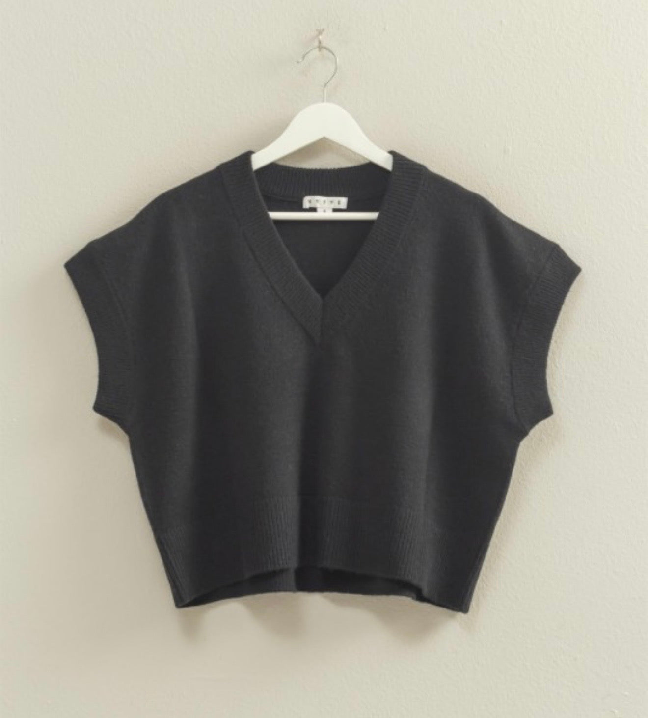 Black Oversized sweater Vest