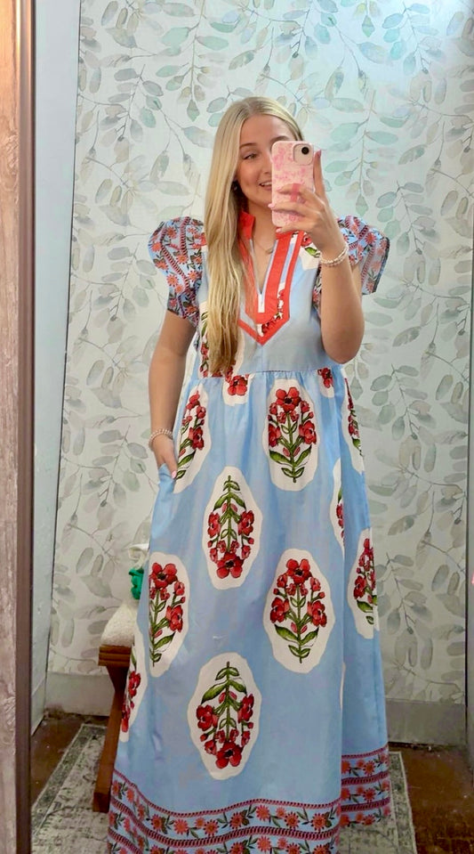 Flutter Sleeve Midi