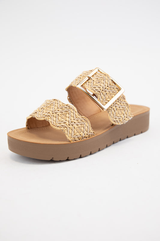 Natural Raffia Shoe